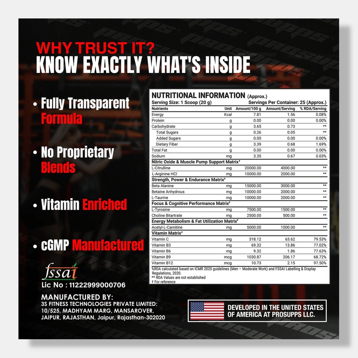 Prosupps Hyde Max Pump | Stim-Free Pre-Workout