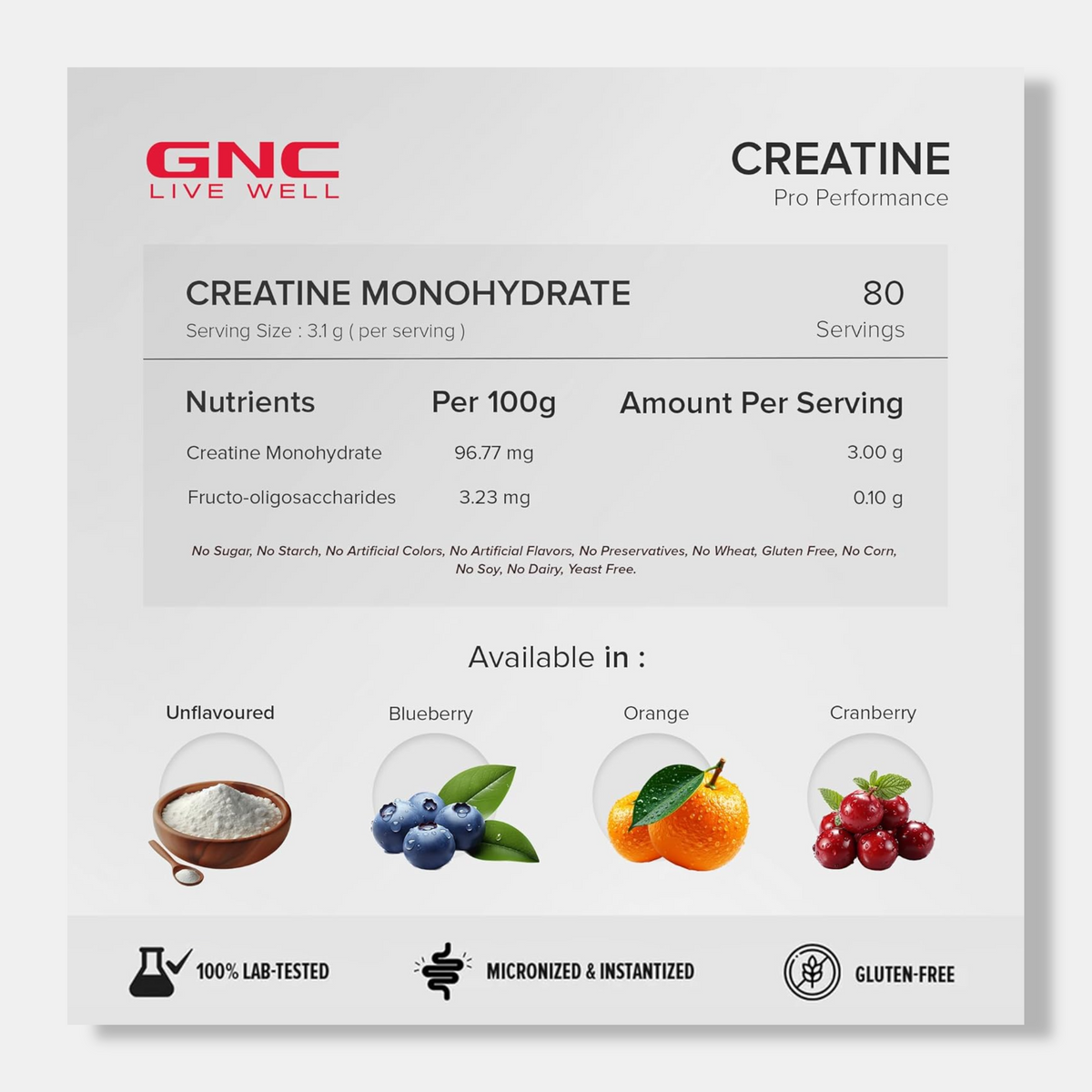 GNC Pro Performance Creatine Monohydrate | 250g