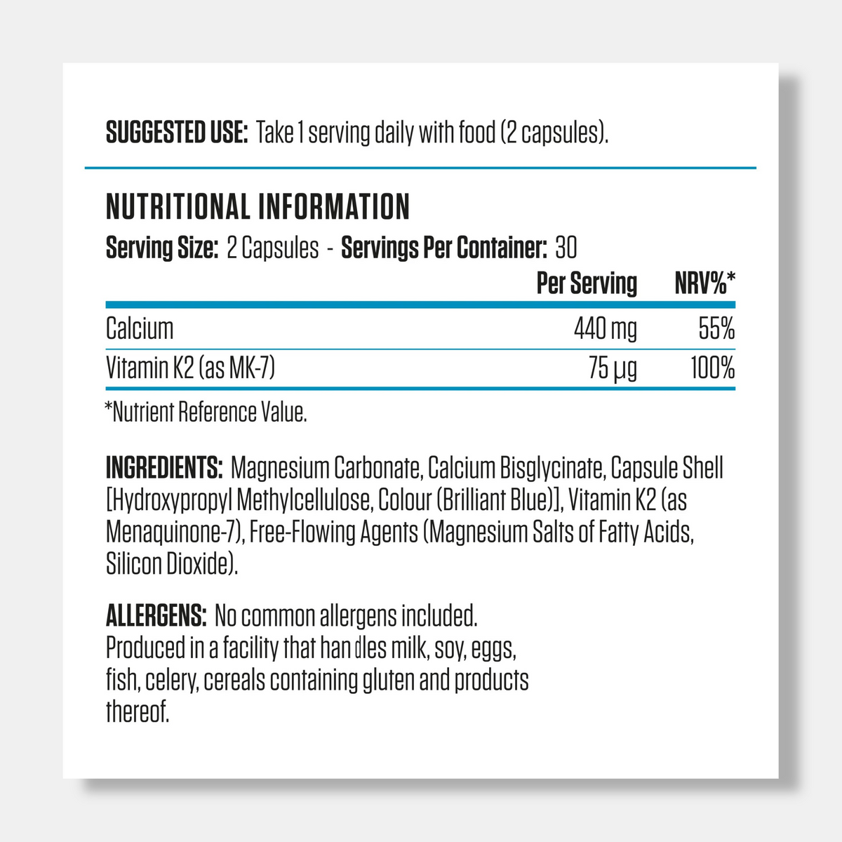 Applied Nutrition Calcium & Vitamin K2