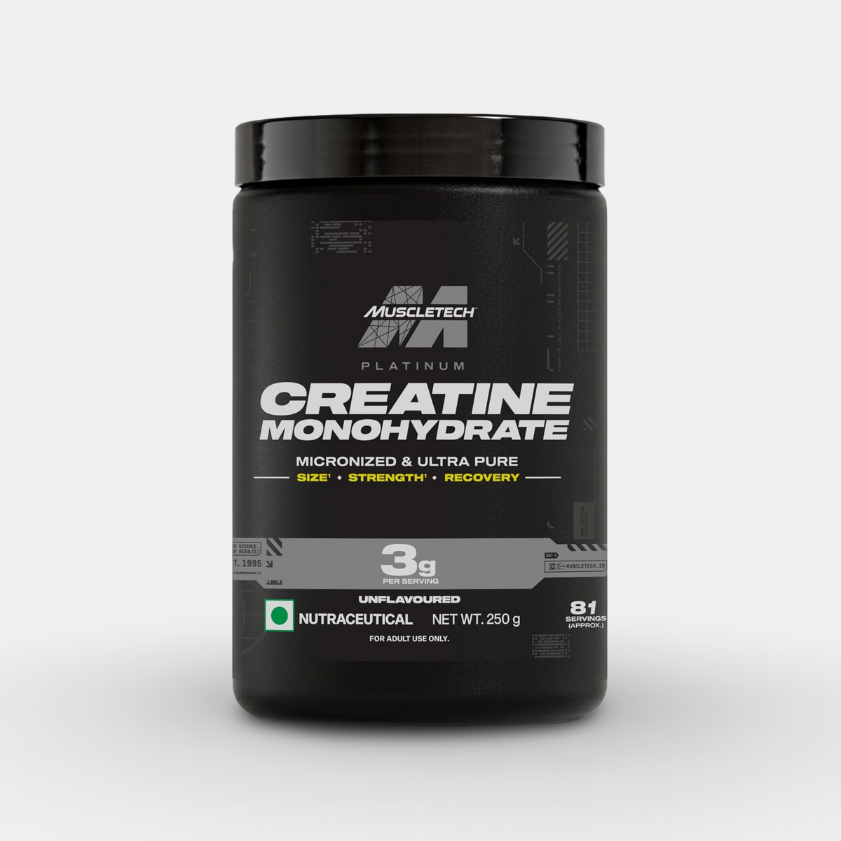 MuscleTech Platinum 100% Creatine | 250gm | Unflavoured
