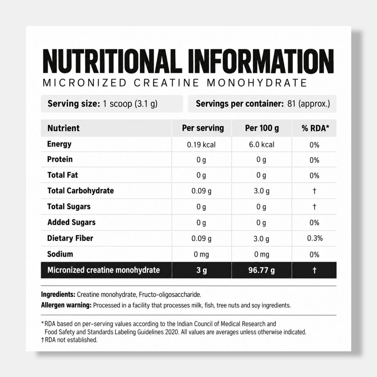 MuscleTech Platinum 100% Creatine | 250gm | Unflavoured