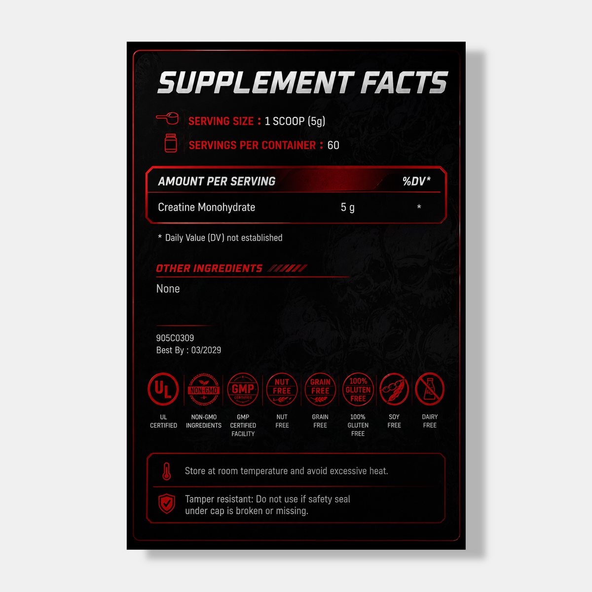 Terror Labz Creatine Monohydrate | 300g