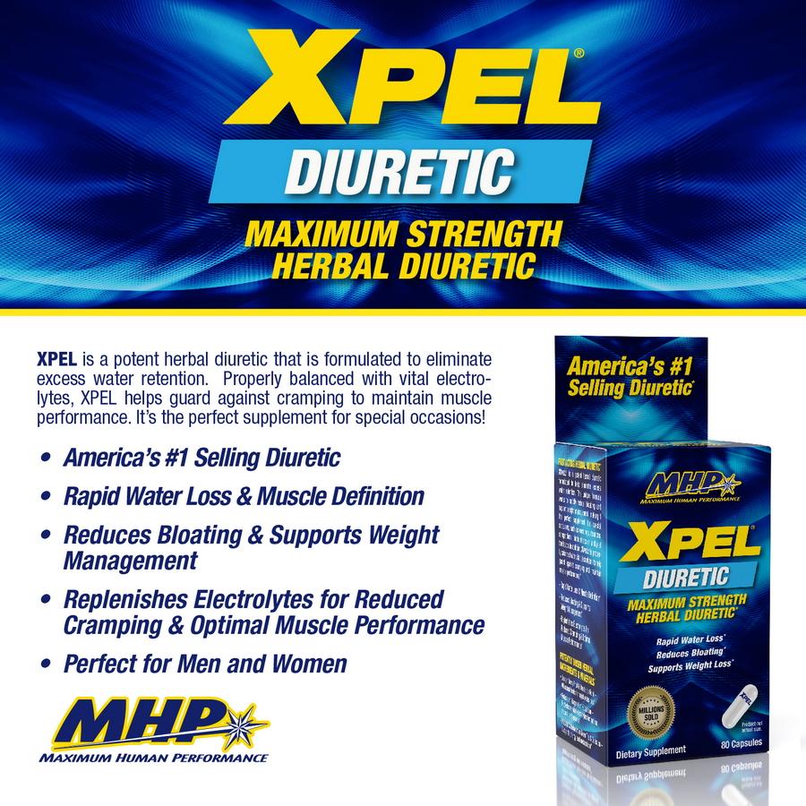 MHP Xpel Diuretic, 80 Capsules